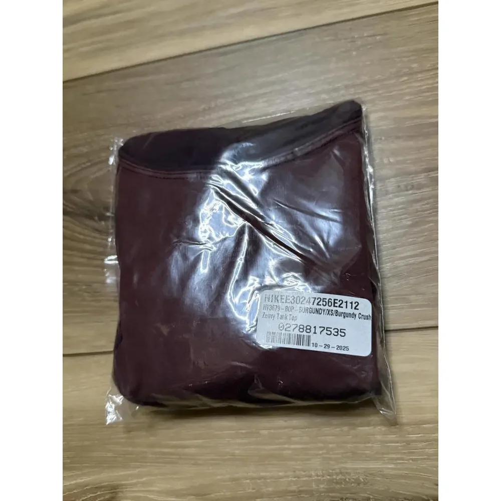 NWT! Nike Zenvy Tank Top in Burgundy Size XS - Picture 2 of 4